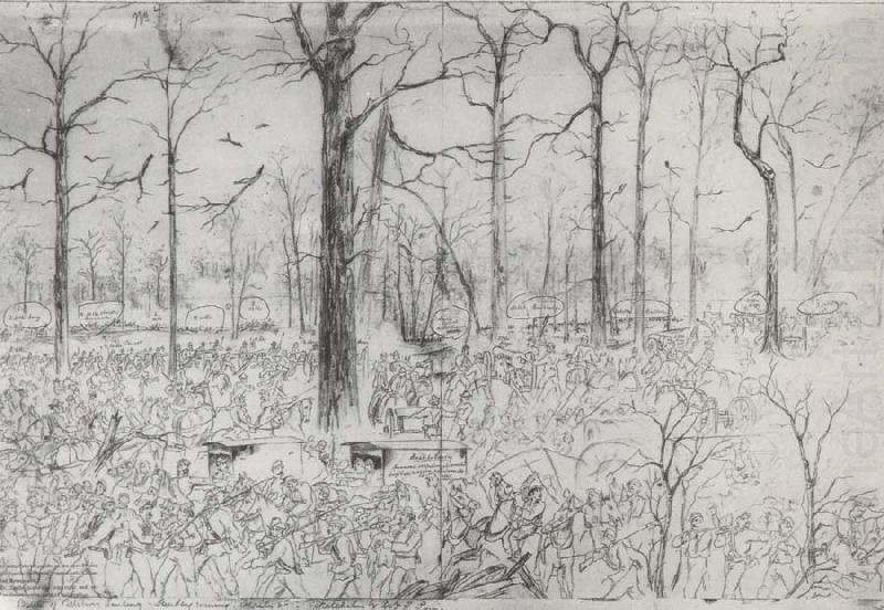 Troops at Pittsburg Landsing April,1862, unknow artist